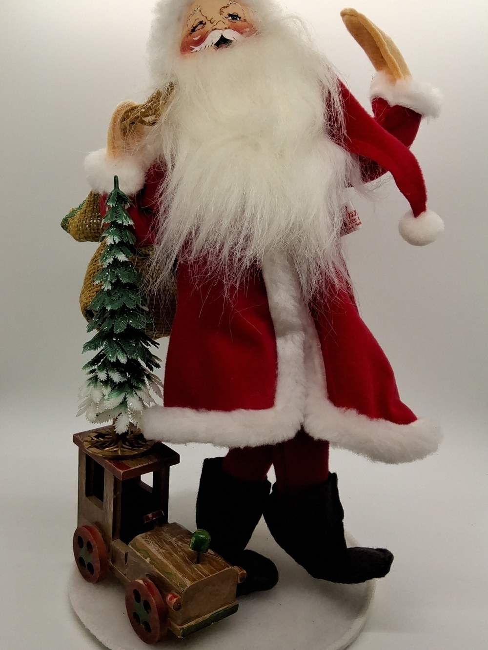 1970's 12" Annalee Mobilitee Dolls Inc. Winking Santa Claus w/Sack